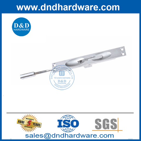 Brass Concealed Extension Rod Manual External Door Flush Bolt-DDDB010