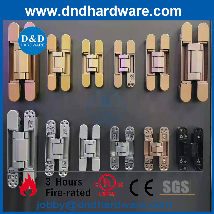 180 degree heavy duty Golden 3D Adjustable concealed Hinge for wooden door