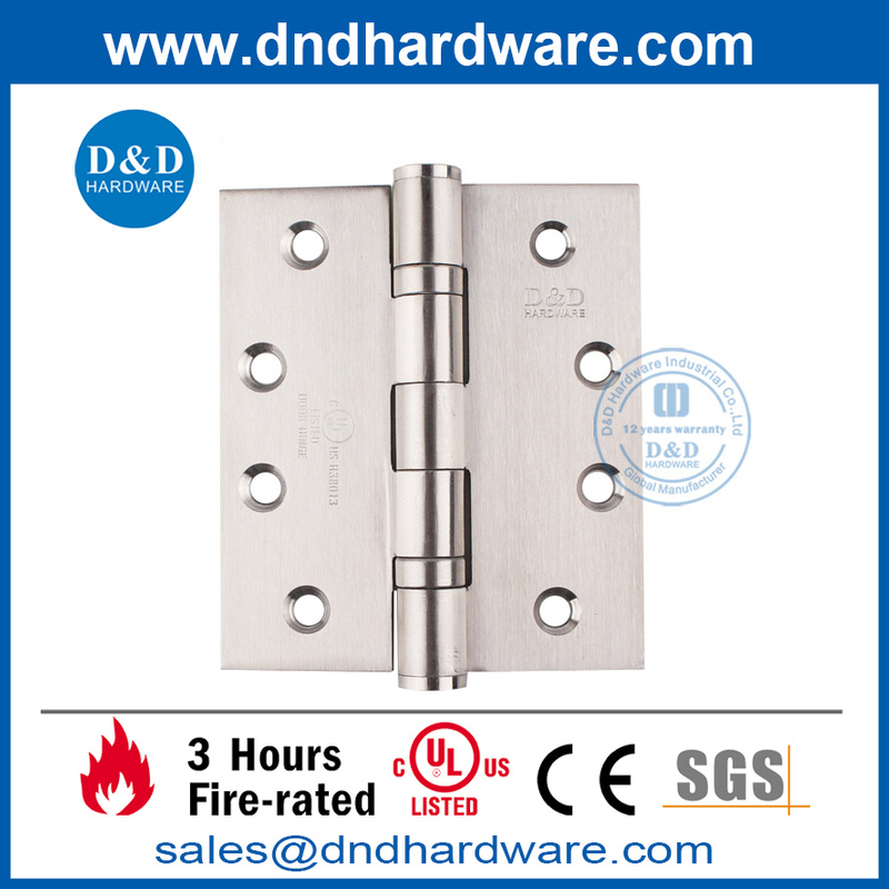 Door Hinge Supplier UL SUS304 Full Mortise Fire Rated Butt Door Hinge -DDSS001-FR-4X3.5X3