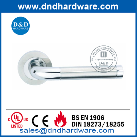 Right Handed Stainless Steel Hollow Tube Door Lever-DDTH021