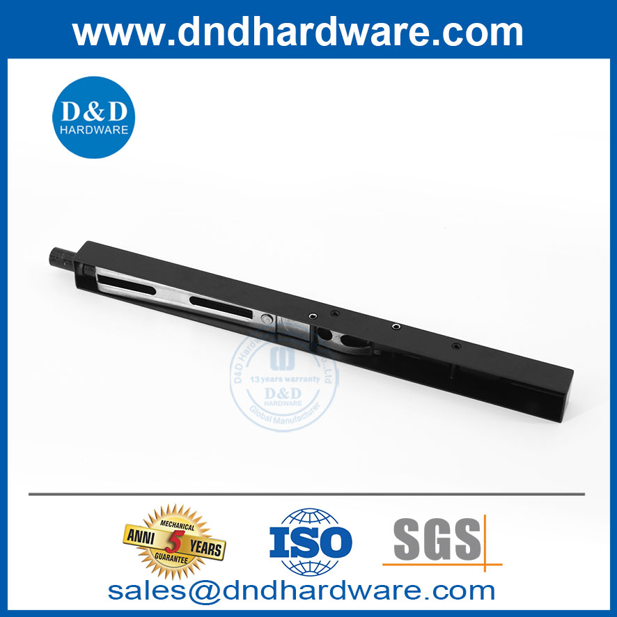 Stainless Steel Black Box Type Front Door Security Flush Bolt-DDDB008