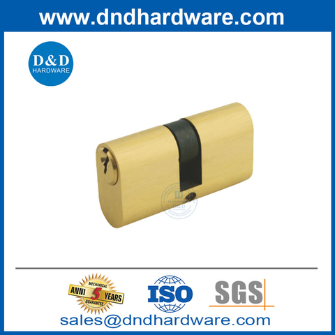 Good Lock Cylinder Brass Euro High Security Oval Door Cylinder Lock Hardware-DDLC008