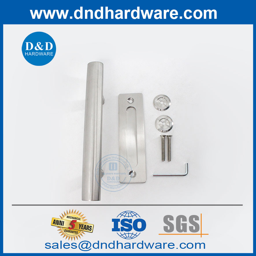 Silver Stainless Steel Sliding Door Handle Modern Barn Door Handle-DDBD101