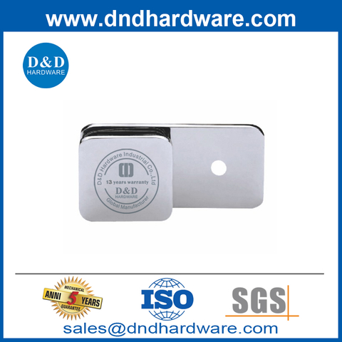Stainless Steel 180 Degree Bathroom Shower Door Glass Clamp-DDGC003