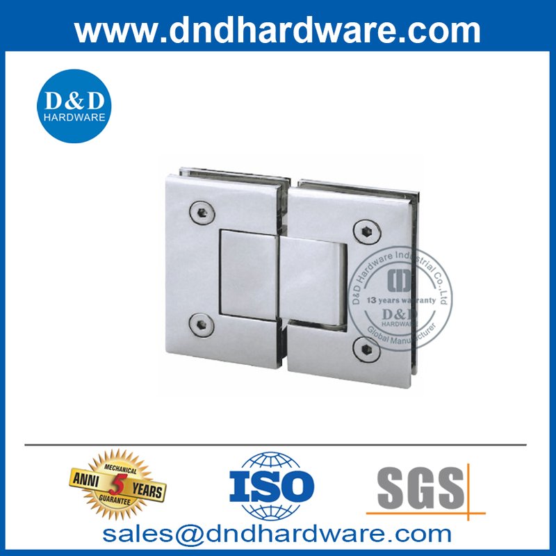 SS Heavy Duty Shower Door Hinges 180 Degree Glass to Glass-DDGH004