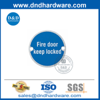 SS304 “Fire Door Keep Locked” Sign Plate Fire Door Indication-DDSP007