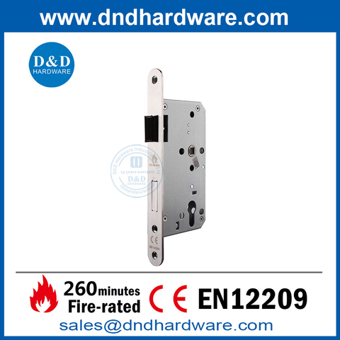 CE Fire Rated Round Forend Plate Door Lock with Key for Residential-DDML009R 