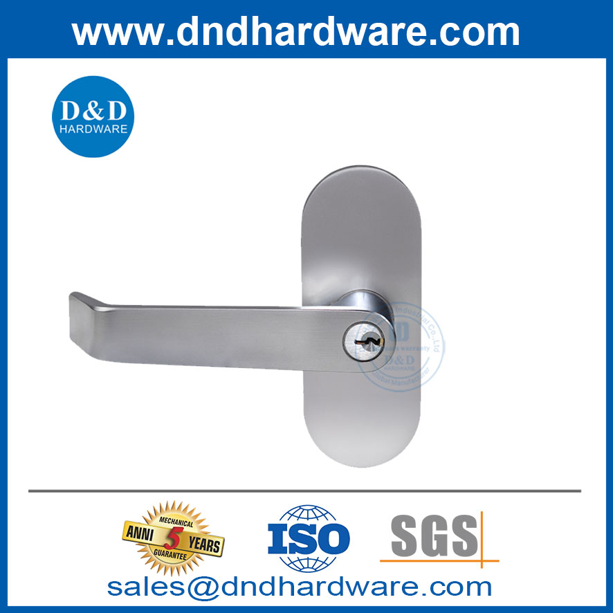Zinc Alloy Stainless Steel Lever Trim for Fire Rated Metal Or Wooden Door-DDPD042