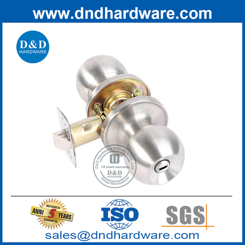 Zinc Alloy Bathroom Door Knob Lockset without Key-DDLK036