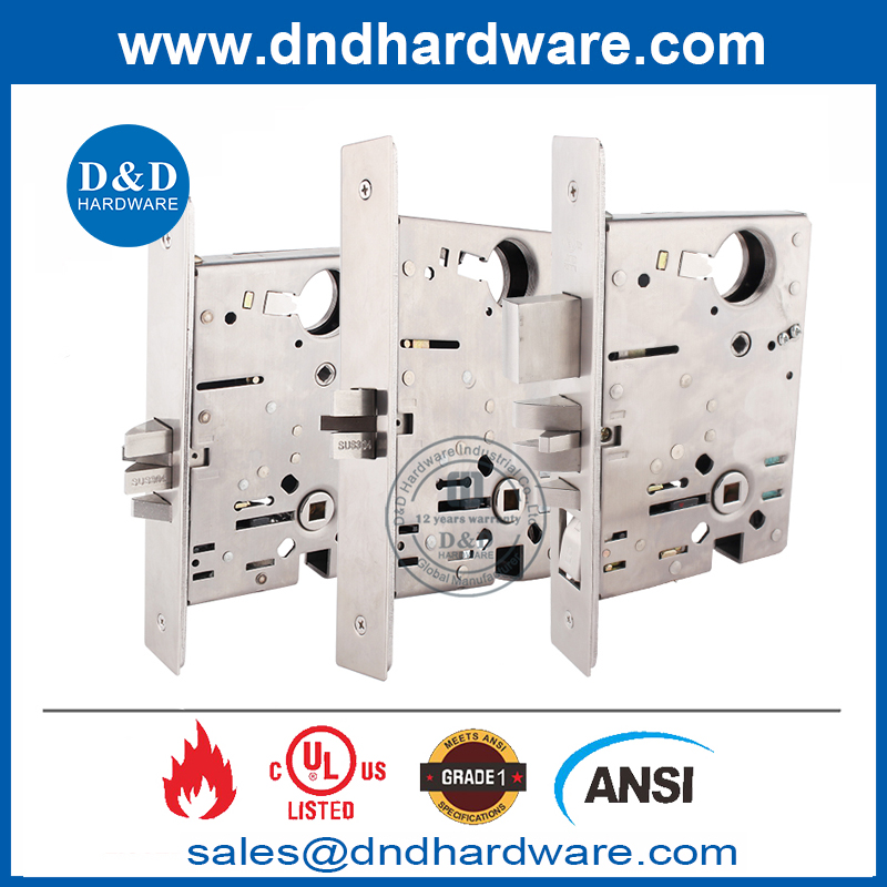 UL Listed ANSI Fire Rated Grade1 House Door Lock for Bifold Door-DDAL16 F16