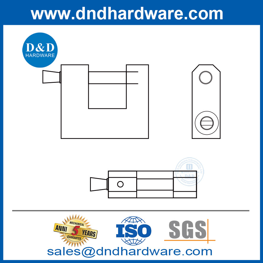 304 Stainless Steel Horizontal Heavy Duty Outdoor Waterproof Anti-theft Lock Padlock-DDPL008