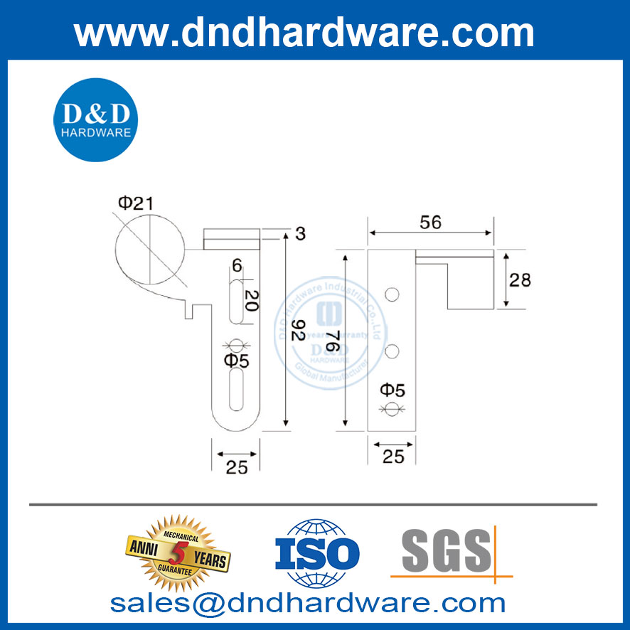 Types of Pivot Hinges Stainless Steel Hinges for Door Solid Exterior Door Hinge-DDCH016