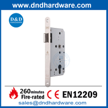 EN12209 Lock Stainless Steel Round Forend Fire Rated Passage Door Latch Lock-DDML011R 