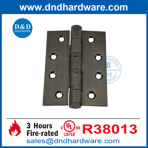 Antique Brass Finish Stainless Steel 316 UL Fire Rated 4BB Hinge for Door-DDSS003-FR-4X3X3
