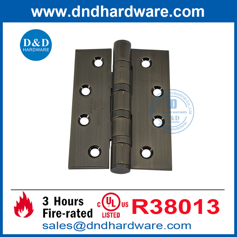Stainless Steel Antique Brass Mortise Door Hinge for Fire Rated Door with UL-DDSS003-FR-4X3X3