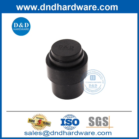 Black Stainless Steel Floor Mounted Type Front Door Stopper-DDDS009