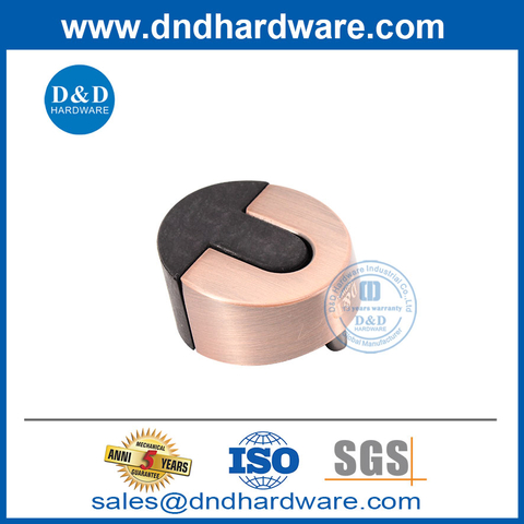 Antique Copper Zinc Alloy Round Shape Metal Door Stopper-DDDS006