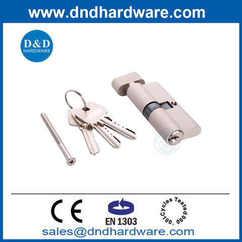 Security Cross Mortise Key EN1303 Single Open Solid Brass Mortise Lock Cylinder-DDLC004
