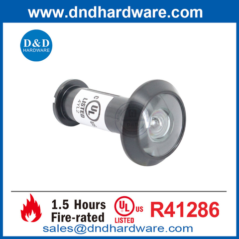 UL 180 Angle Black Glass Lens Fire Door Viewer for Home Office Hotel-DDDV011