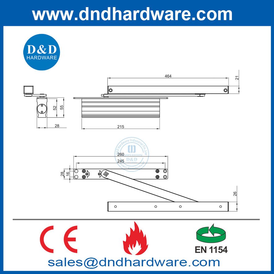 Sliding Arm door closer