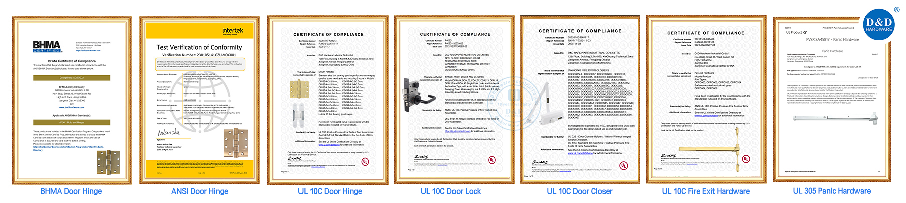 UL door hardware