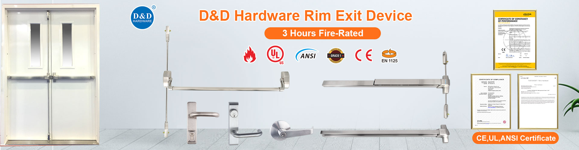 fire rated panic exit device