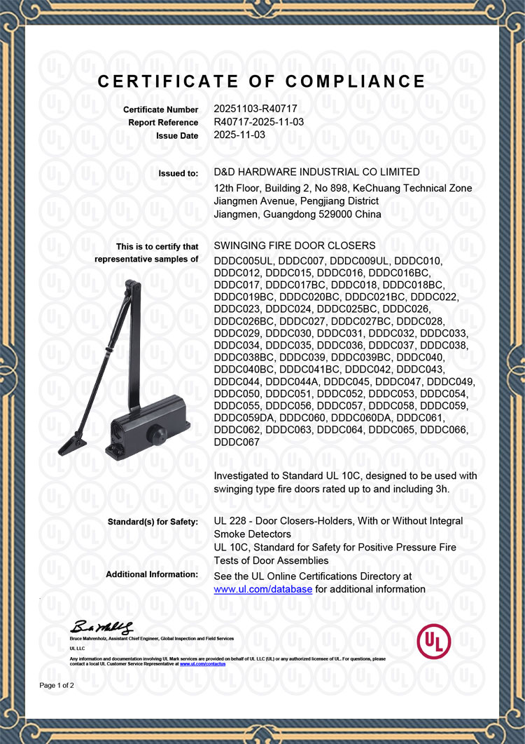 UL 10C Door Closer