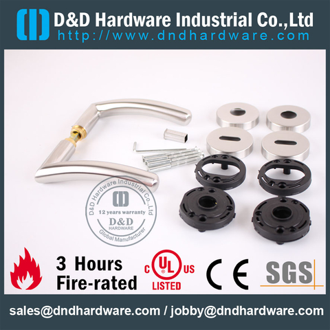 SS304 Tube Lever Handle for Wooden Door-DDPL001