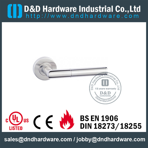 SS304 Antirust Tube Mitred Shape Door Handle for Entry Double Door-DDTH028