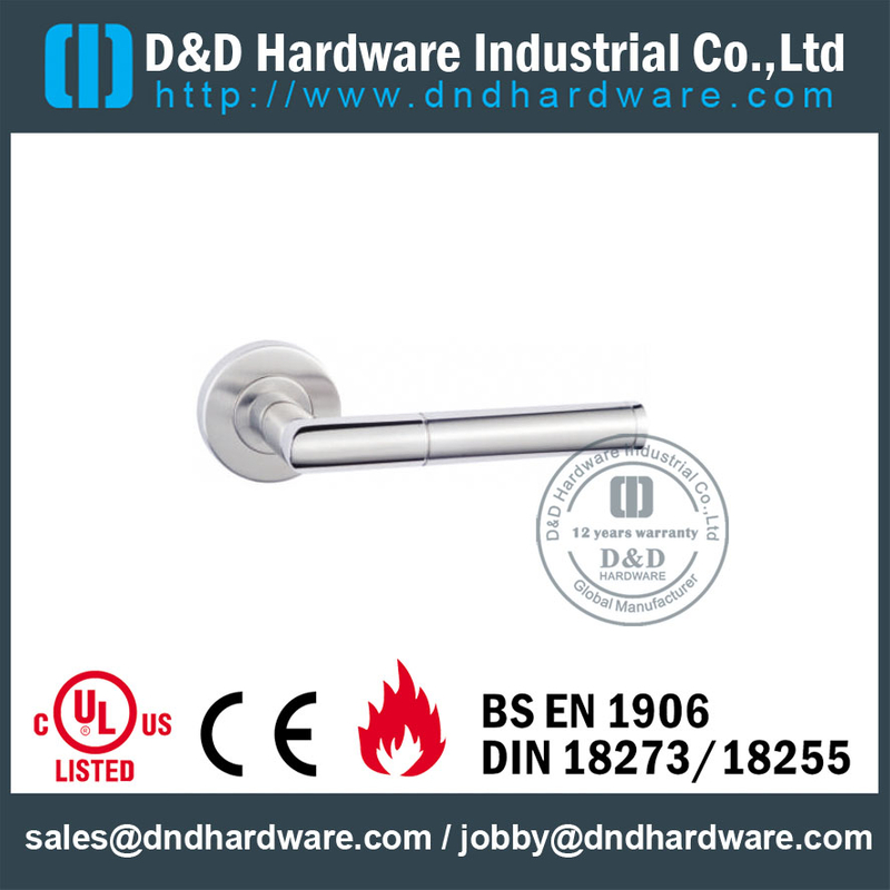 SS304 Antirust Tube Mitred Shape Door Handle for Entry Double Door-DDTH028
