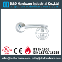 Antirust Investment Cast Solid Stainless Steel Lever on Rose for Wood Doors -DDSH017