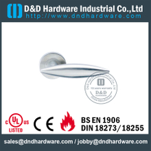 SUS304 Casting Internal Lever Door Handle on Rose for Fire-Rated Doors -DDSH021