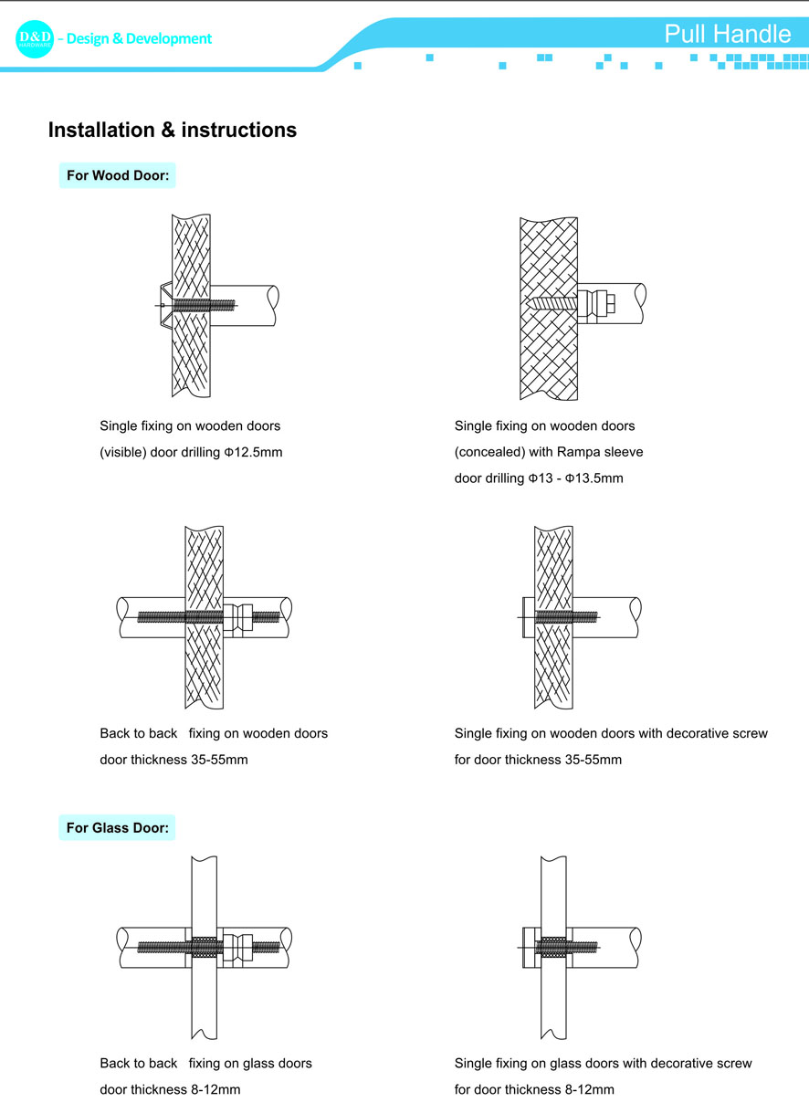 Pull Handle Installation and Instruction-D&D Hardware