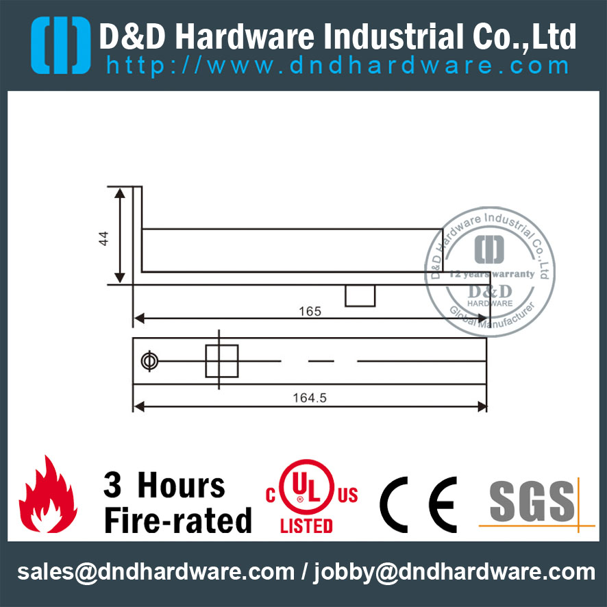 Stain Automatic Heavy Duty Flush Bolt for Front Steel Door-DDDB022