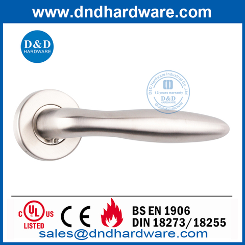Stainless Steel Solid Lever Door Handle for Heavy Duty Door-DDSH024