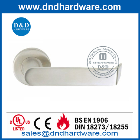 Stainless Steel Security Nickel Lever Handle for Industrial Door-DDSH028