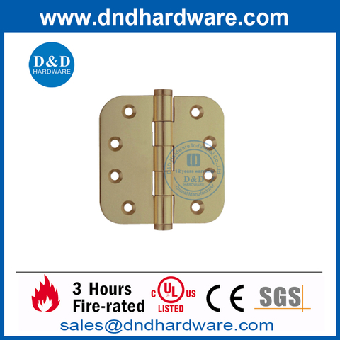 Round Corner Brass Door Hinge with Plain Joint-DDBH009