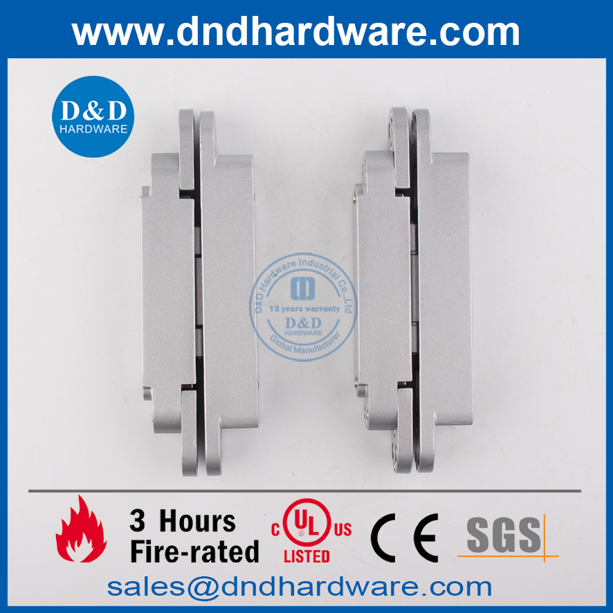 180 Degree Zinc Alloy Silver 3D Adjustable Invisible Hinge-DDCH008-G40