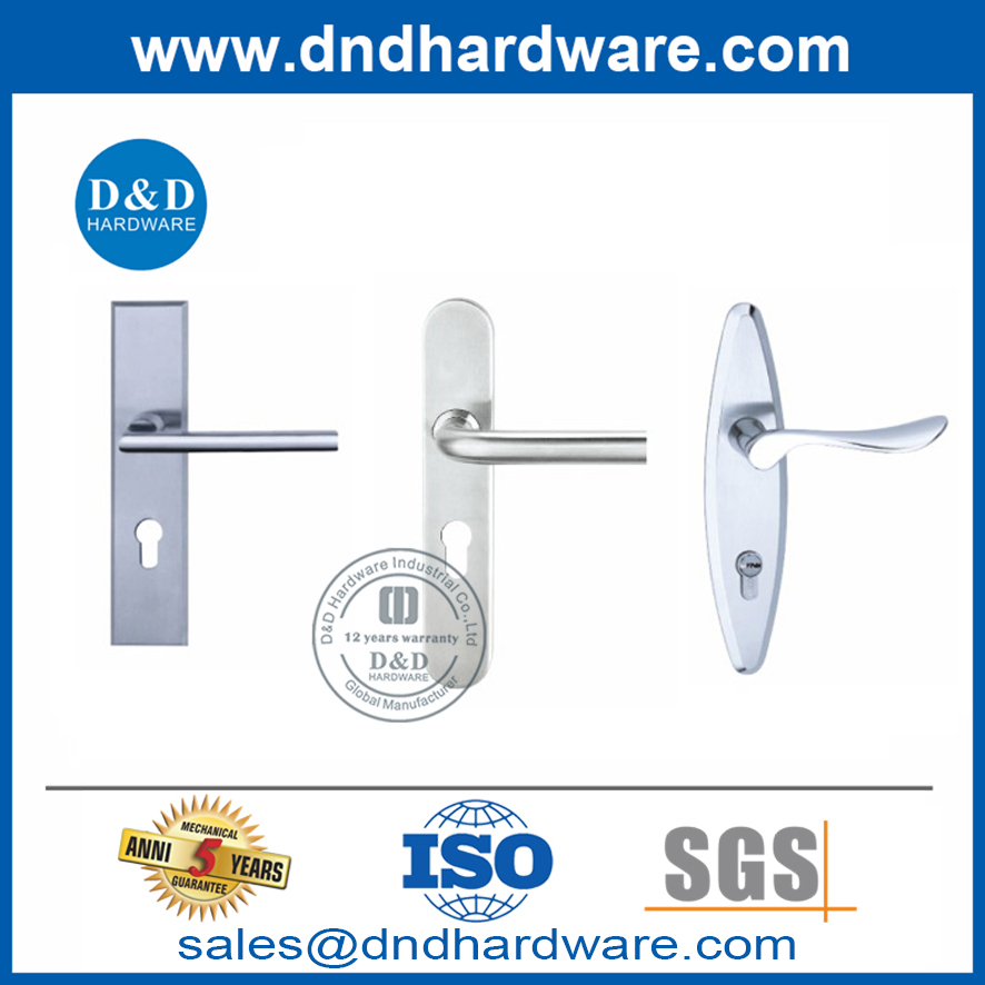 Door Handle Plate Stainless Steel Narrow Oval Plate Bedroom Door Lever Handle-DDNP001