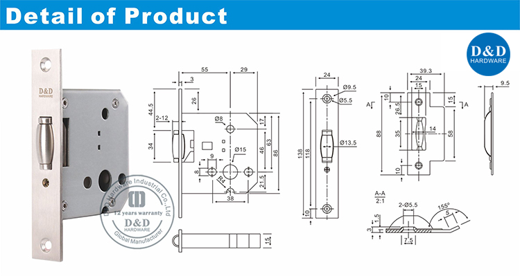 Stainless Steel Door Lock Body-D&D Hardware