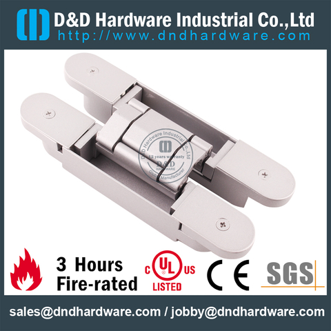 Sliver Sanding 180 degree heavy duty 3D Adjustable Concealed Hinge for Building Door-DDCH008-G80SS