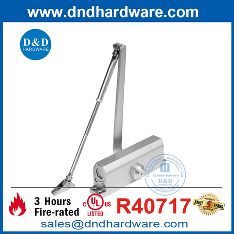 UL 10C Aluminium Automatic Back Check Door Closer for Fire Door-DDDC017BC
