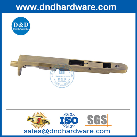 Antique Brass Round Corner F Type Lever Action Flush Bolt-DDDB030