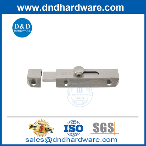 Brass 3 Inch Satin Nickel Tower Door Bolt Lock for Interior Door-DDDB017