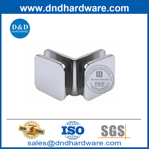 AISI 304 Security 90 Degree Glass Clamps for Shower Glass Door-DDGC005