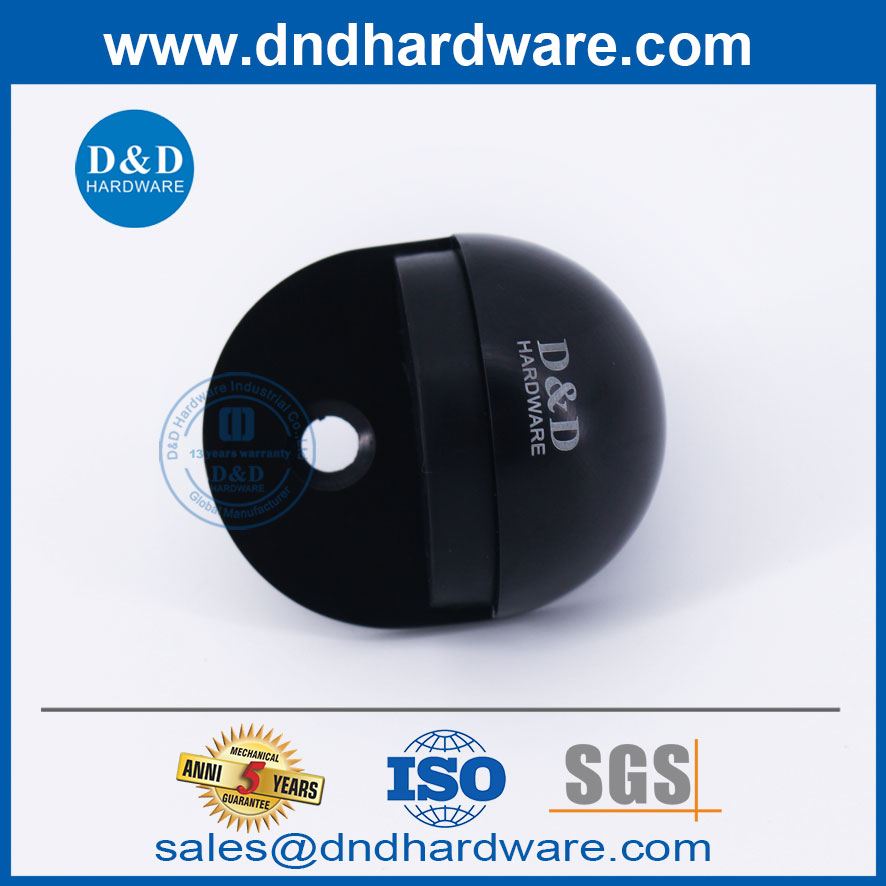 Stainless Steel Hemisphere Matt Black Exterior Door Stop-DDDS003