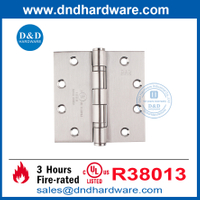 UL Listed Stainless Steel Butt Hinge for American Market-DDSS002-FR-4.5X4.5X3.4