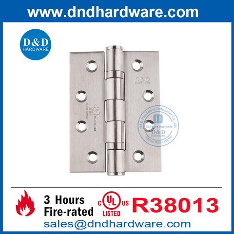 Silver UL Listed Metal Door Stainless Steel 316 Butt Hinge Manufacturer-DDSS001-FR-4X3X3.0