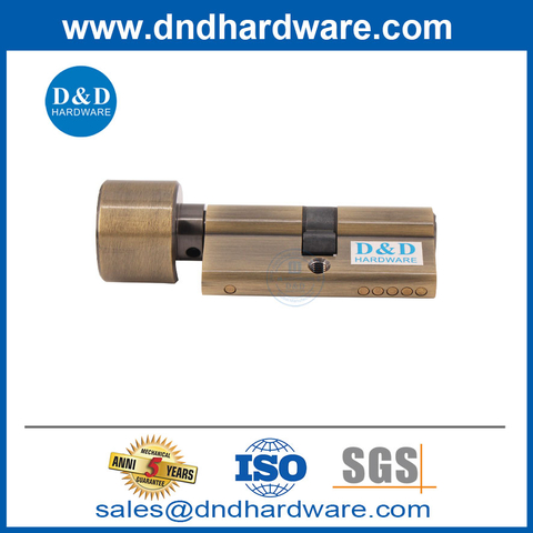Brass Antique Brass Thumbturn And Key Single Cylinder Door Lock Cylinder-DDLC001