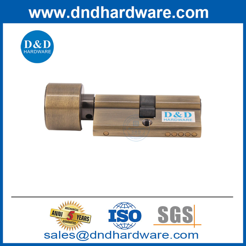 Brass Antique Brass Thumbturn And Key Single Cylinder Door Lock Cylinder-DDLC001